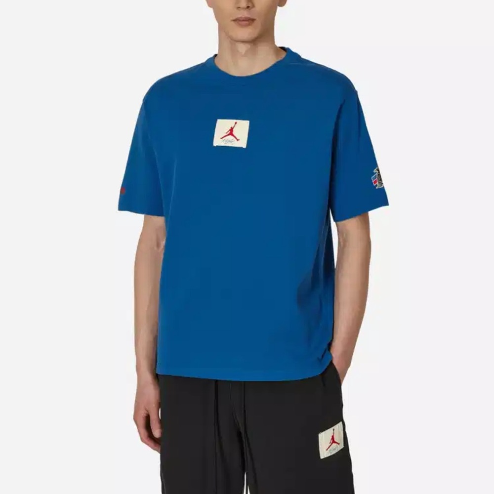 Nike Jordan Air Two 18 Graphic Blue Short Sleeve Cotton Tee/ T-Shirt-L